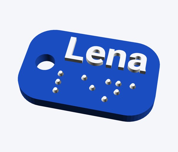 Braille-Anhänger: Beispiel